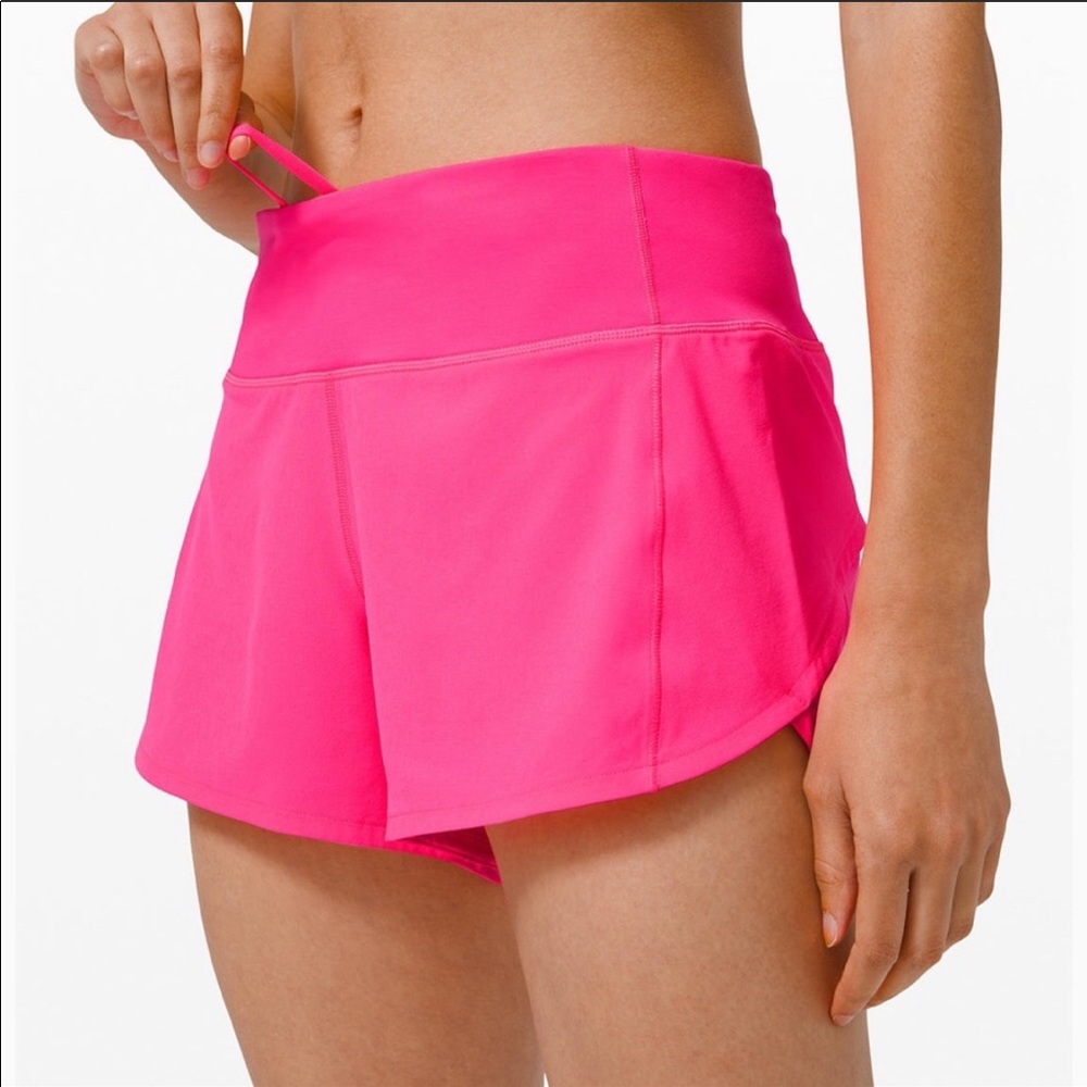 Lululemon Speed up shorts 4 inch size 6 tall pink